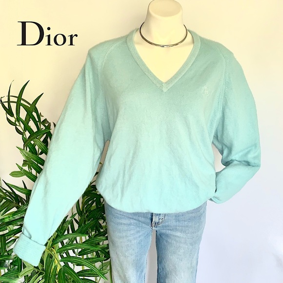 v i n t a g e :: Christian Dior Slouchy Monogram Knit Sweater - Picture 1 of 11